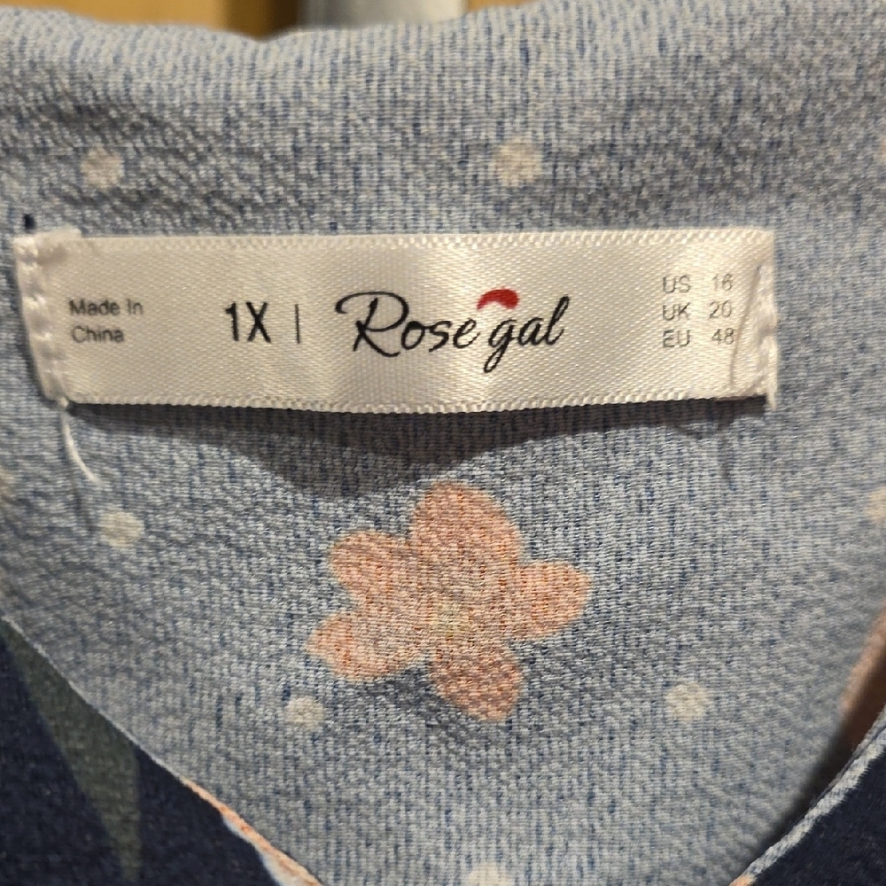 (J57) Rosegal Navy Floral Midi Dress Sz XL off Shoulder Sexy Look - Picture 2 of 9